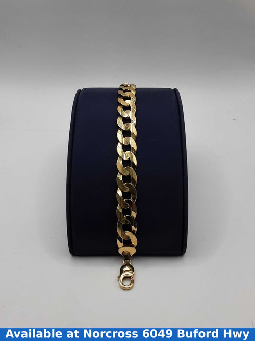 10kt Concave Curb Bracelet