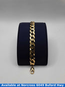 10kt Concave Curb Bracelet