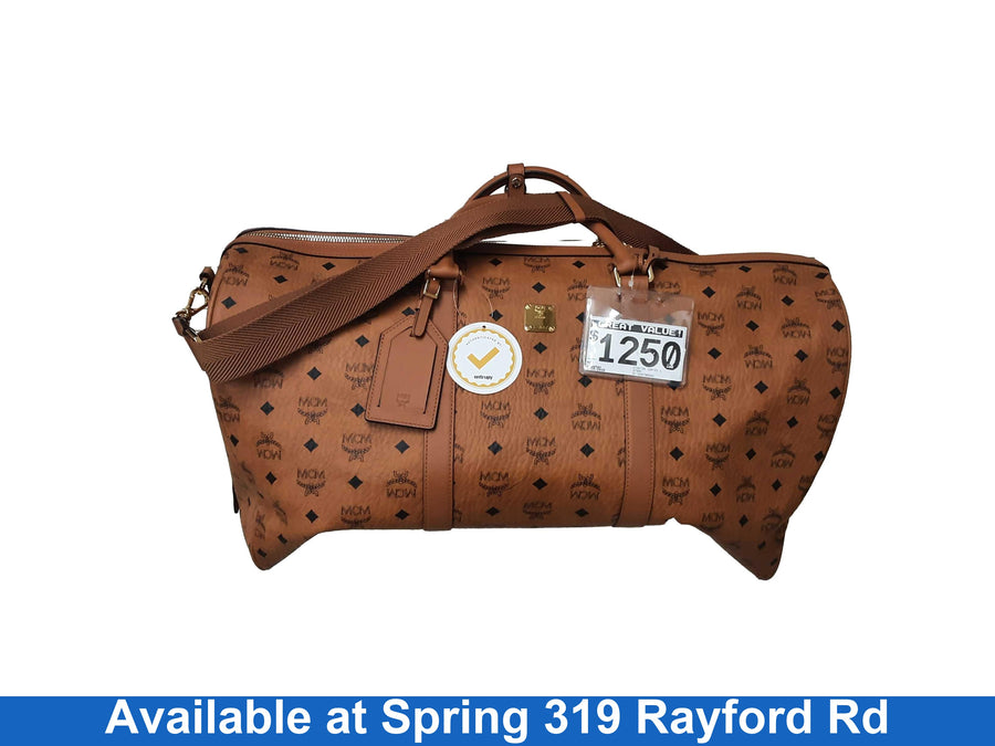Mcm Visetos Coated Canvas Brown