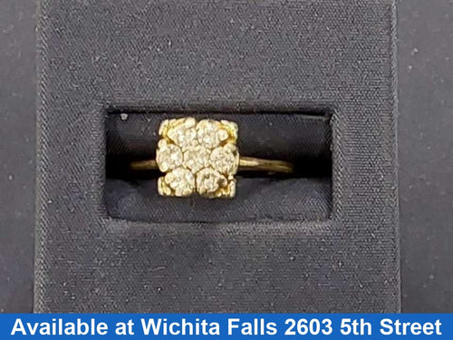 Ring - Engagement Set - Yellow Gold 10k (.417) 3.6 Grams Size 9