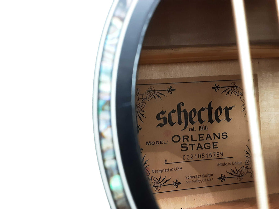 Schecter Orleans Stage Black Acoustic / Electric Classic Guitar