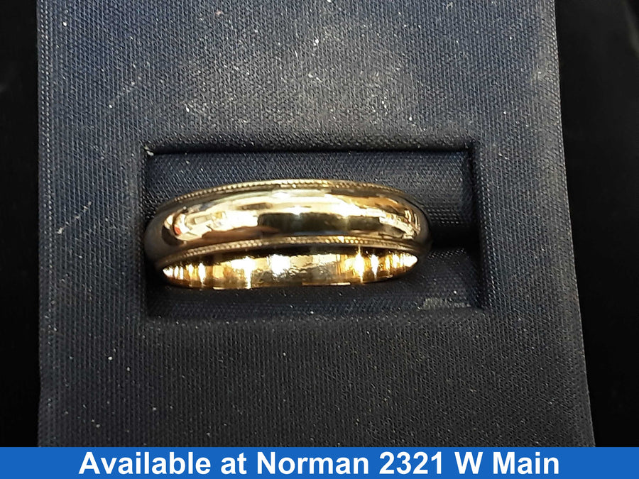 Ring - Wedding Band - Yellow Gold 14k (.585) 4.1 grams Size 9.5