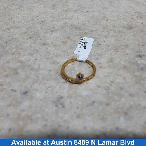Women's Ring - Solitaire - Yellow Gold 14k (.585) 2 grams Size 6