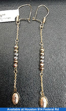 Jacket Earrings - Tricolor Gold 14k (.585) 1.9 grams