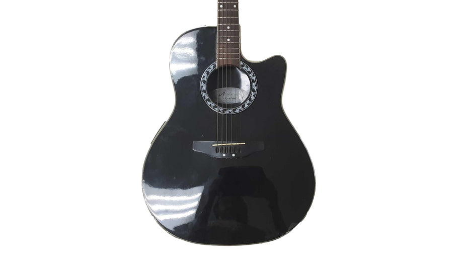 Ovation Ae28 Black Acoustic / Electric Classic Guitar