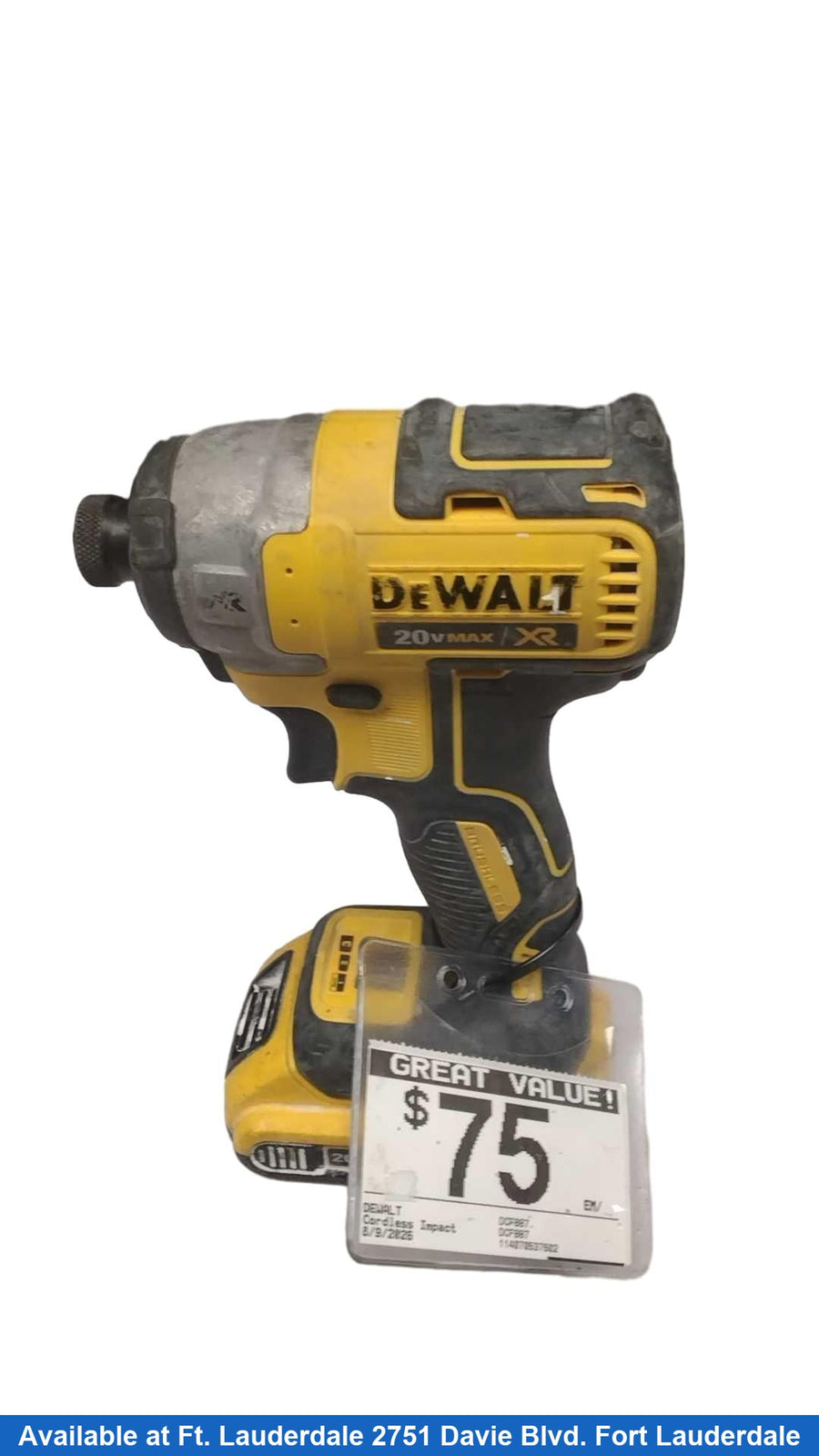 Dewalt Dcf887 Yellow Cordless Impact Drill