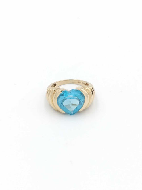 Women's Ring - Solitaire - Yellow Gold 14k (.585) 6.3 grams Size 7