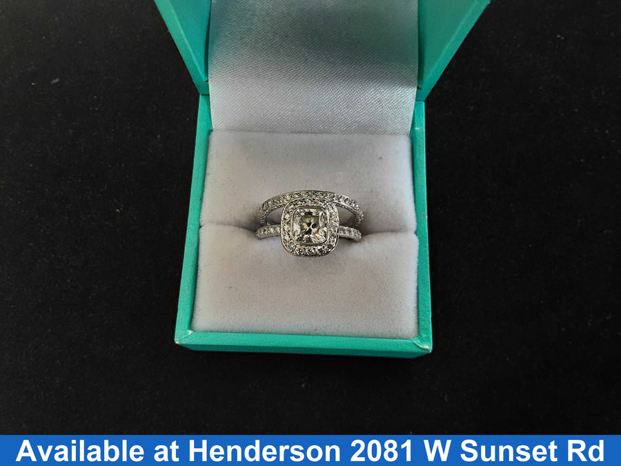 Ring - Engagement Set - White Gold 14k (.585) 5.1 grams Size 20