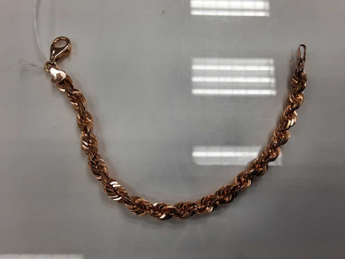 Rope Bracelet - Rose Gold 10k (.417) 13.8 grams 8 inch