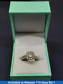 Ring - Engagement Set - White Gold 14k (.585) 5.3 grams Size 5.5