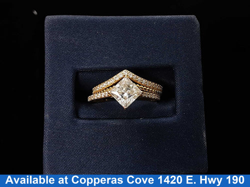 Ring - Engagement Set - Yellow Gold 18k (.750) 2.2 grams Size 6
