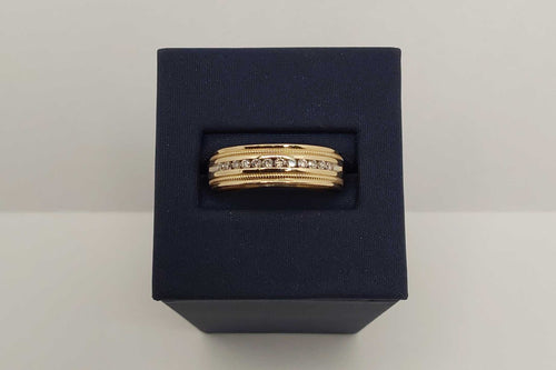 Ring - Wedding Band - Yellow Gold 14k (.585) 4.25 grams Size 10