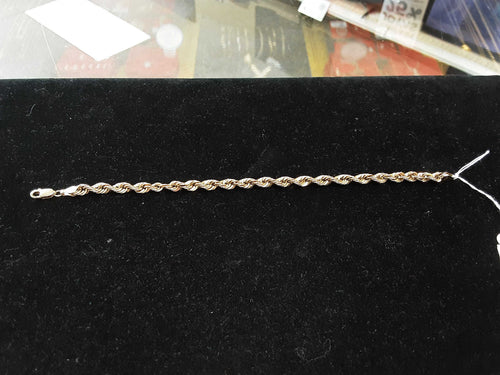 Rope Bracelet - Yellow Gold 10k (.417) 5 grams 8 inch
