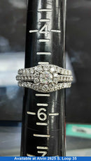 Ring - Wedding Set - White Gold 10k (.417) 7.7 grams Size 5