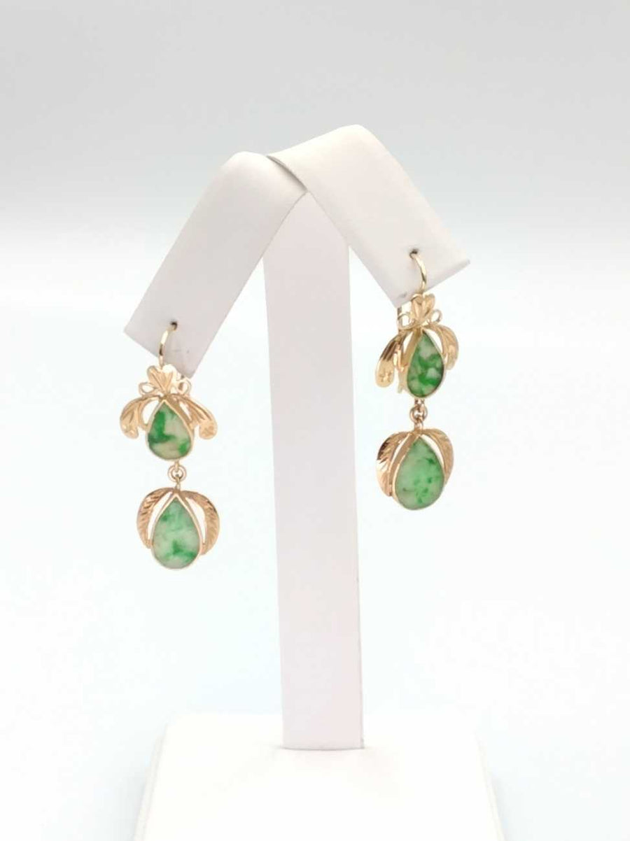 Jacket Earrings - Yellow Gold 14k (.585) 3.5 grams
