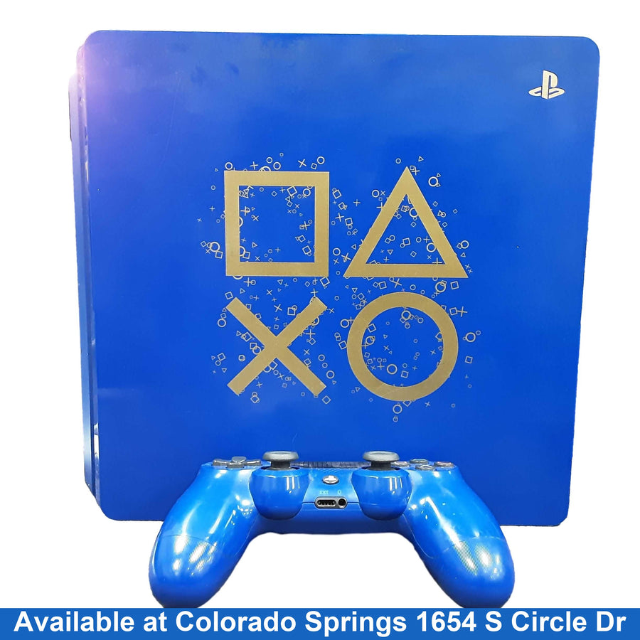 Sony Playstation 4 (Slim - 1tb) 1 Tb Blue Video Game Console