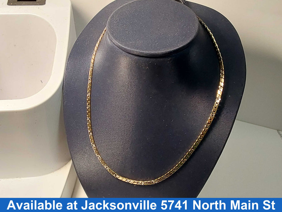 Tricolor Chain - Yellow Gold 14k (.585) 10.3 grams 20 inch