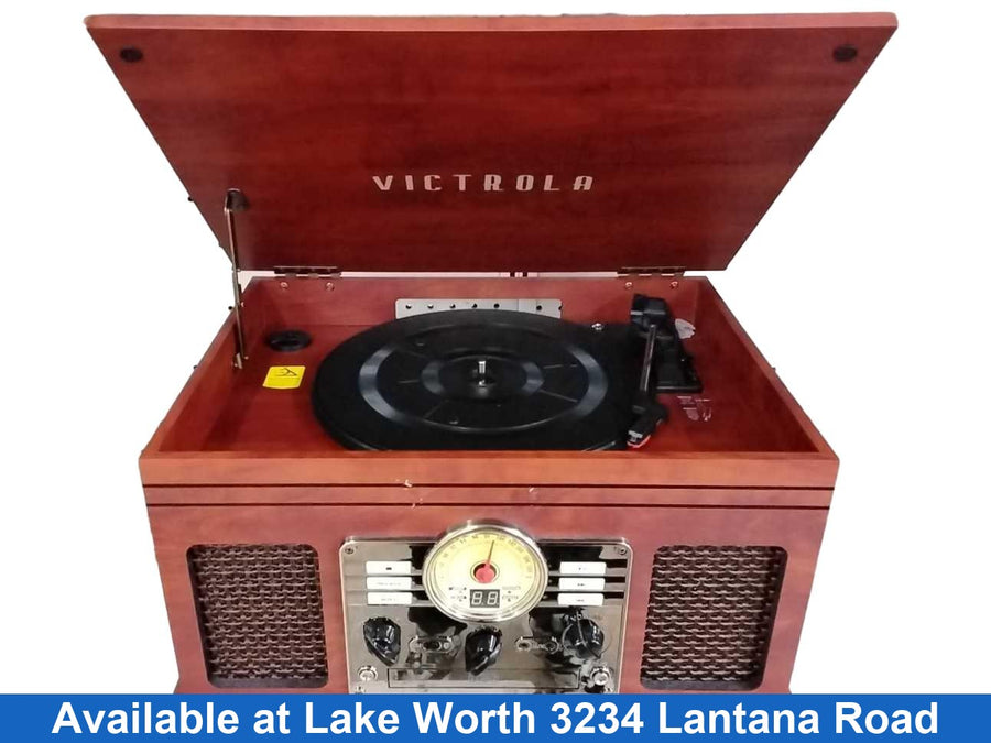 Victrola Vta-200b Brown Bookshelf Stereo with Speaker