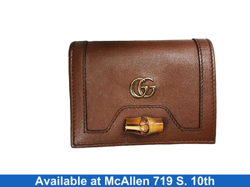 Gucci Bamboo Diana Bifold Wallet Brown Wallet