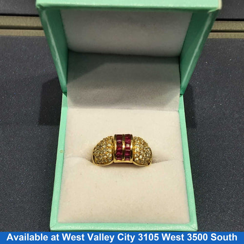 Women's Ring - Yellow Gold 18k (.750) 5.6 grams Size 7