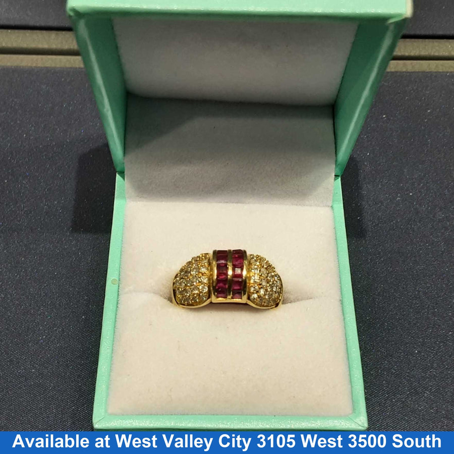 Women's Ring - Yellow Gold 18k (.750) 5.6 grams Size 7
