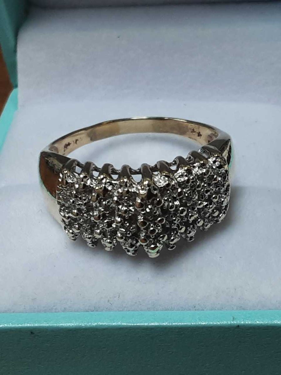 Women's Ring - Yellow Gold 10k (.417) 5.9 grams Size 10.5