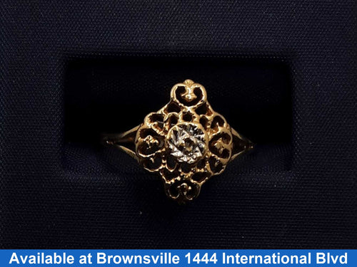 Women's Ring - Yellow Gold 10k (.417) 1.6 grams Size 7