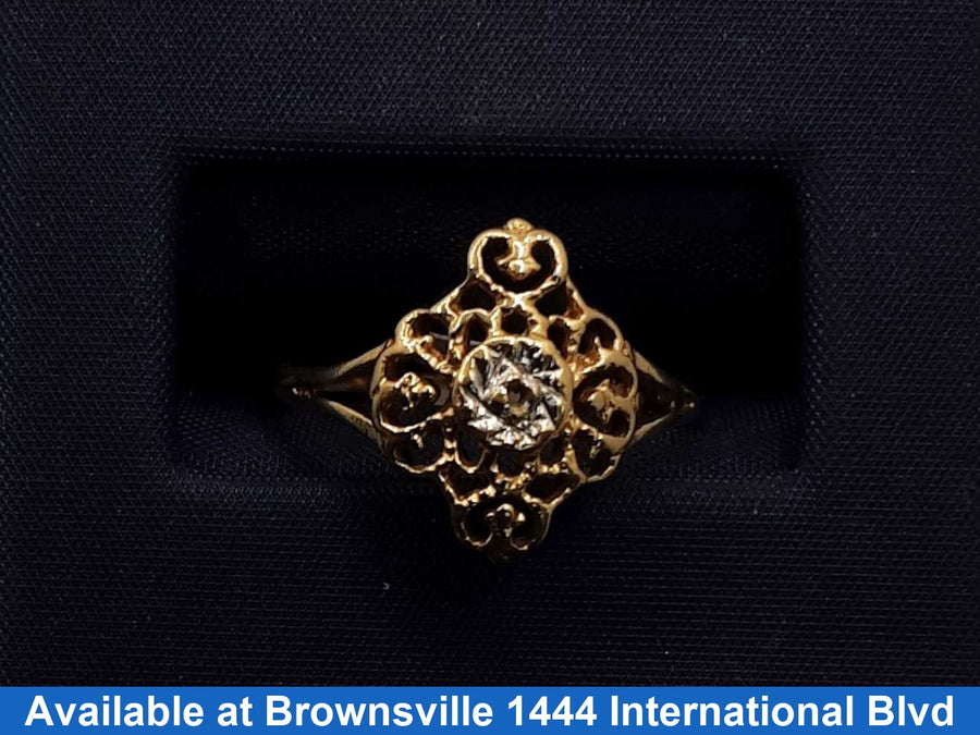 Women's Ring - Yellow Gold 10k (.417) 1.6 grams Size 7