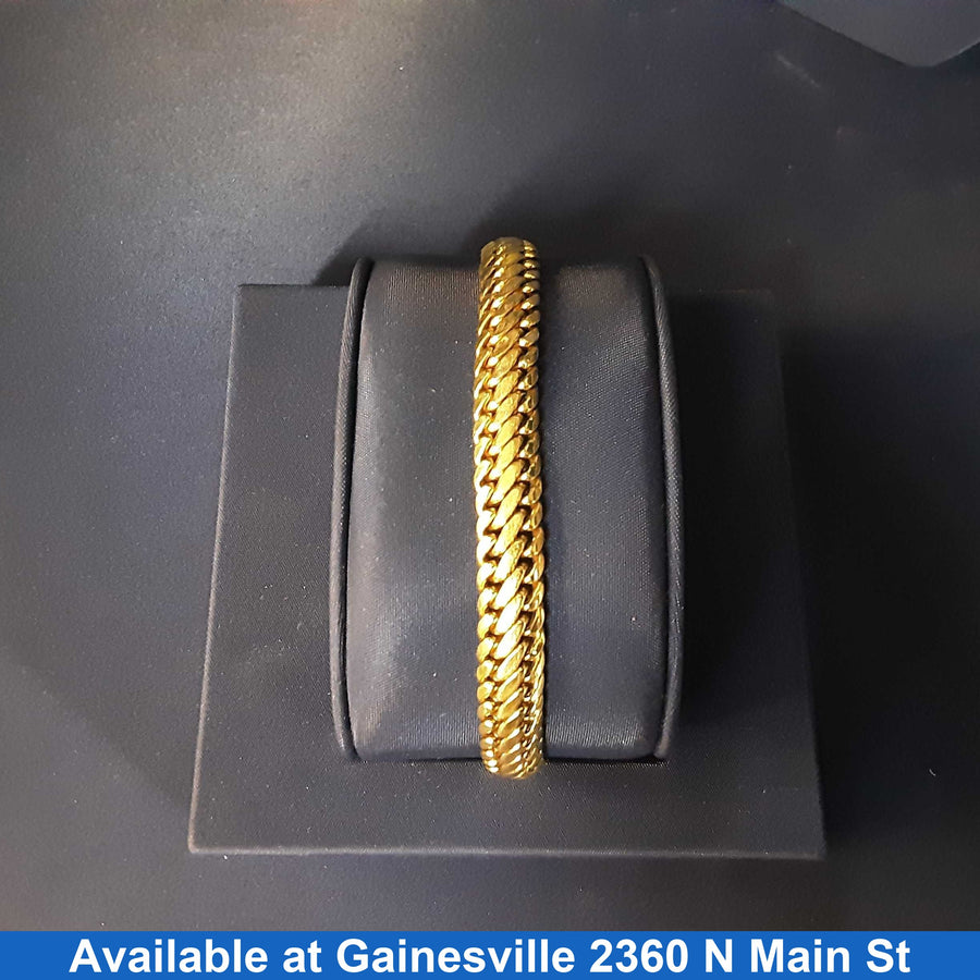 Cuban Link Bracelet - Yellow Gold 14k (.585) 10.2 grams 7 inch