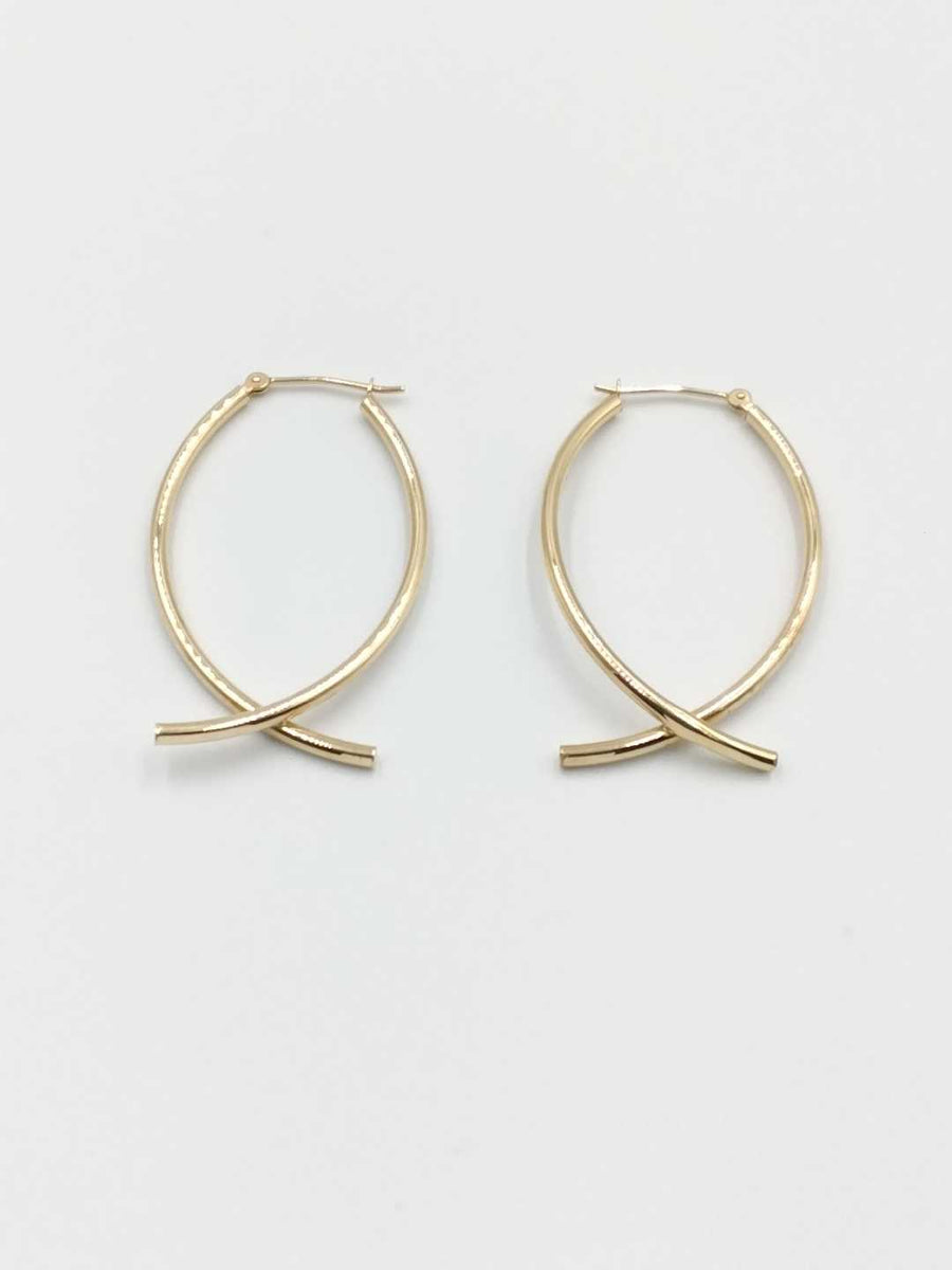Bangle Earrings - Yellow Gold 14k (.585) 1.6 grams