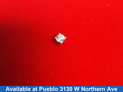 Single Stud Earring - White Gold 14k (.585) 0.3 grams