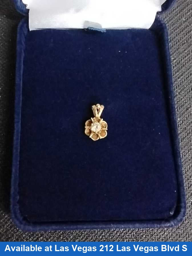 Diamond Pendant - Yellow Gold 14k (.585) 0.9 grams