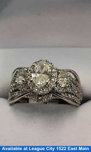 Women's Ring - White Gold 14k (.585) 9.5 grams Size 8