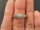 Ring - Engagement Set - Yellow Gold 10k (.417) 2.5 grams Size 7.5