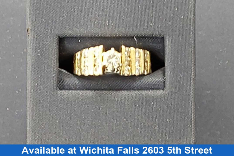 Ring - Wedding Set - Yellow Gold 14k (.585) 5.3 grams Size 7