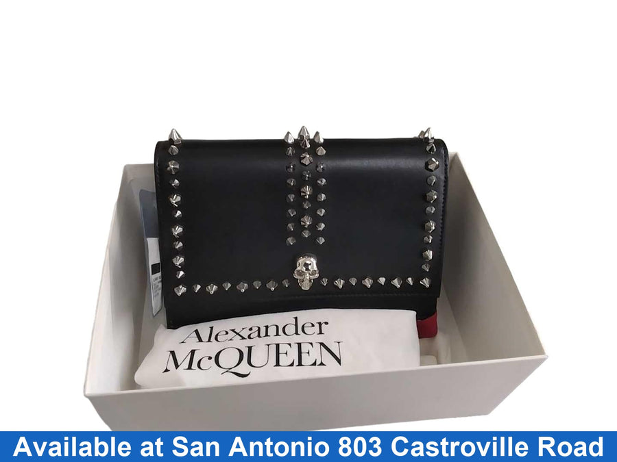Alexander Mcqueen Alexander Mcqueen Mini Skull Bag In Black Silver Black Purse / Handbag