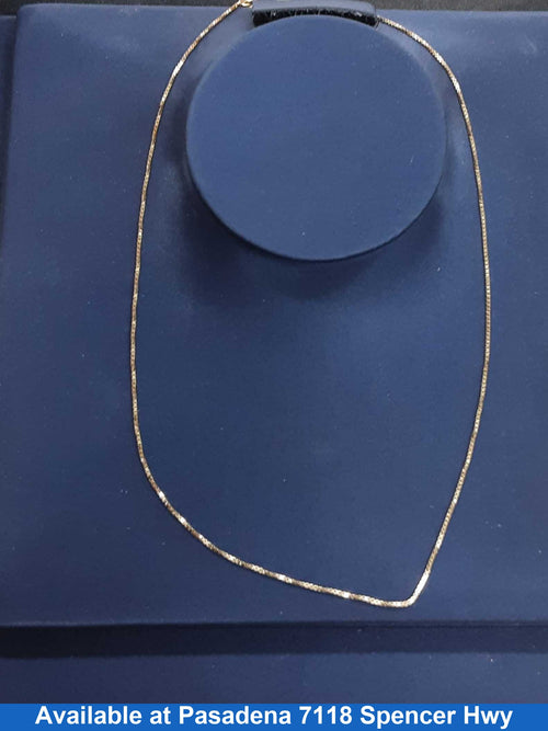 Box Chain - Yellow Gold 18k (.750) 2.2 grams 15 inch