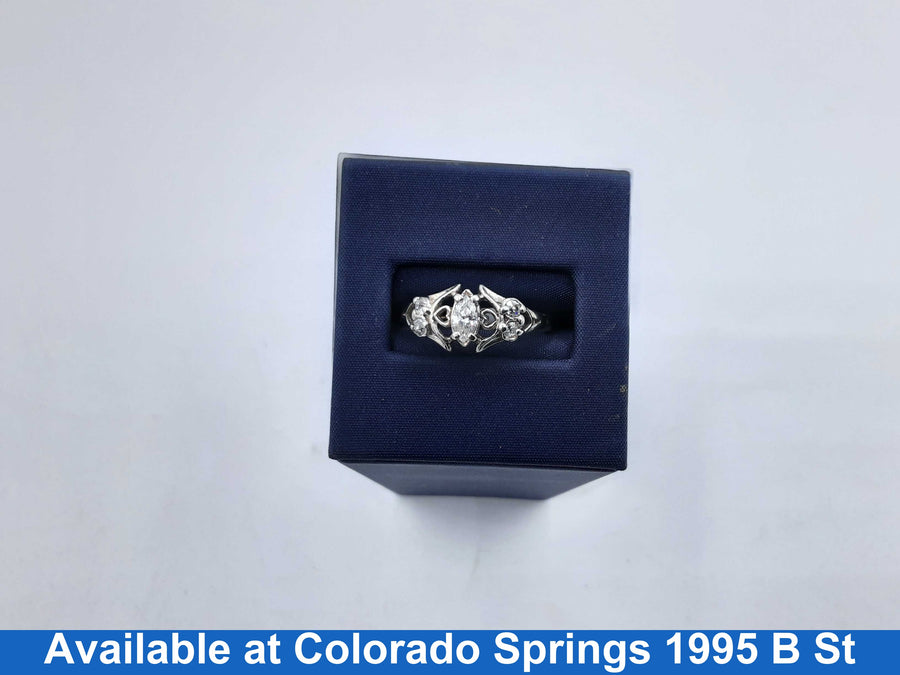 Women's Ring - White Gold 14k (.585) 3.4 grams Size 10.5