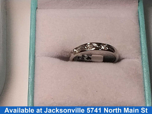 Ring - Wedding Band - White Gold 14k (.585) 2.2 grams Size 6
