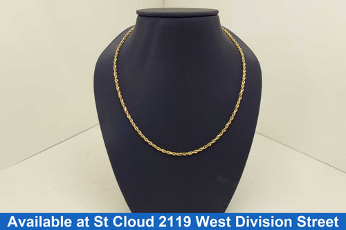 Rope Chain - Yellow Gold 14k (.585) 7.4 grams 21 inch