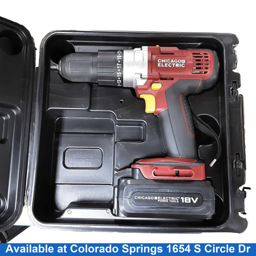 Chicago Electric 62427 Red Cordless Standard Drill