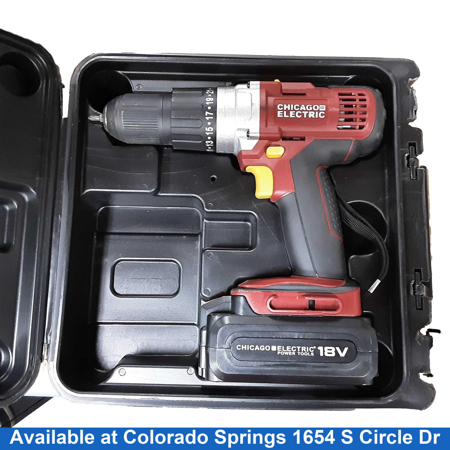 Chicago Electric 62427 Red Cordless Standard Drill
