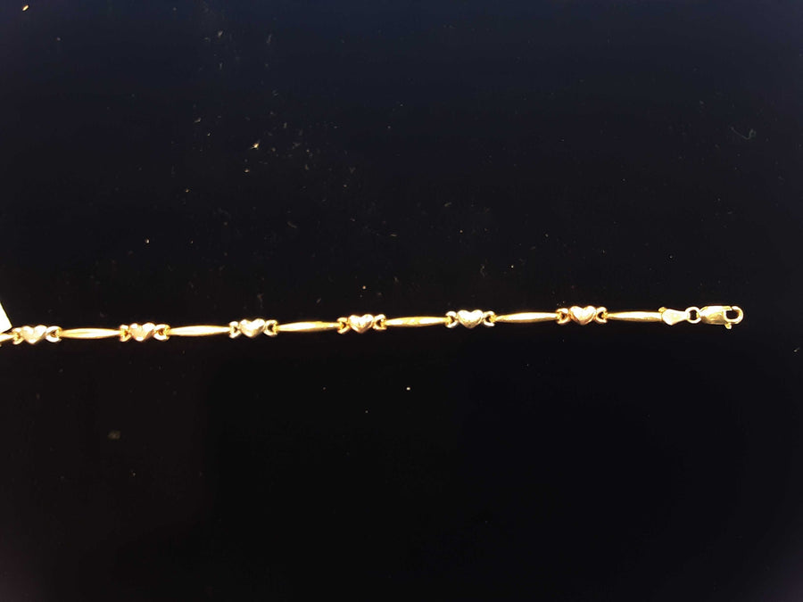 Bracelet - Tricolor Gold 10k (.417) 3.1 grams 7 inch