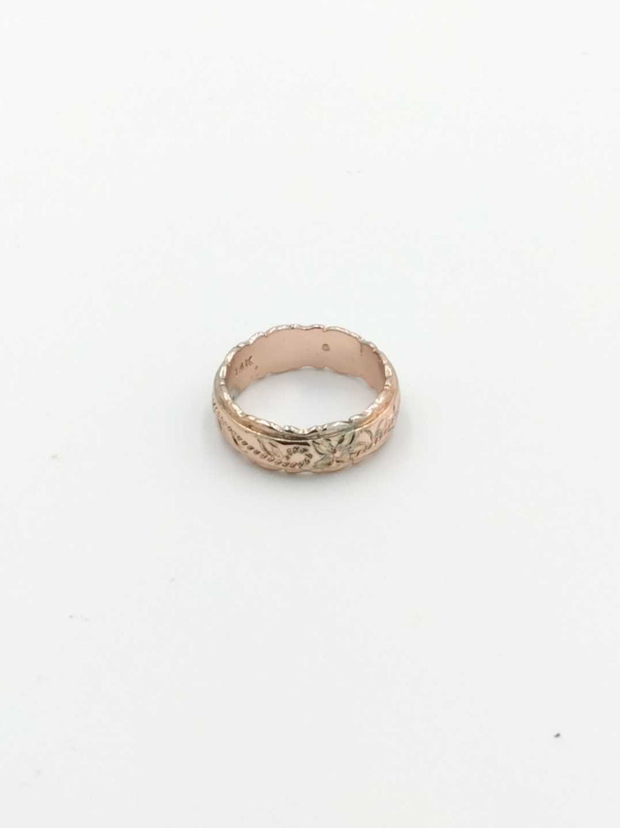 Ring - Wedding Band - Yellow Gold 14k (.585) 4.3 grams Size 7.5