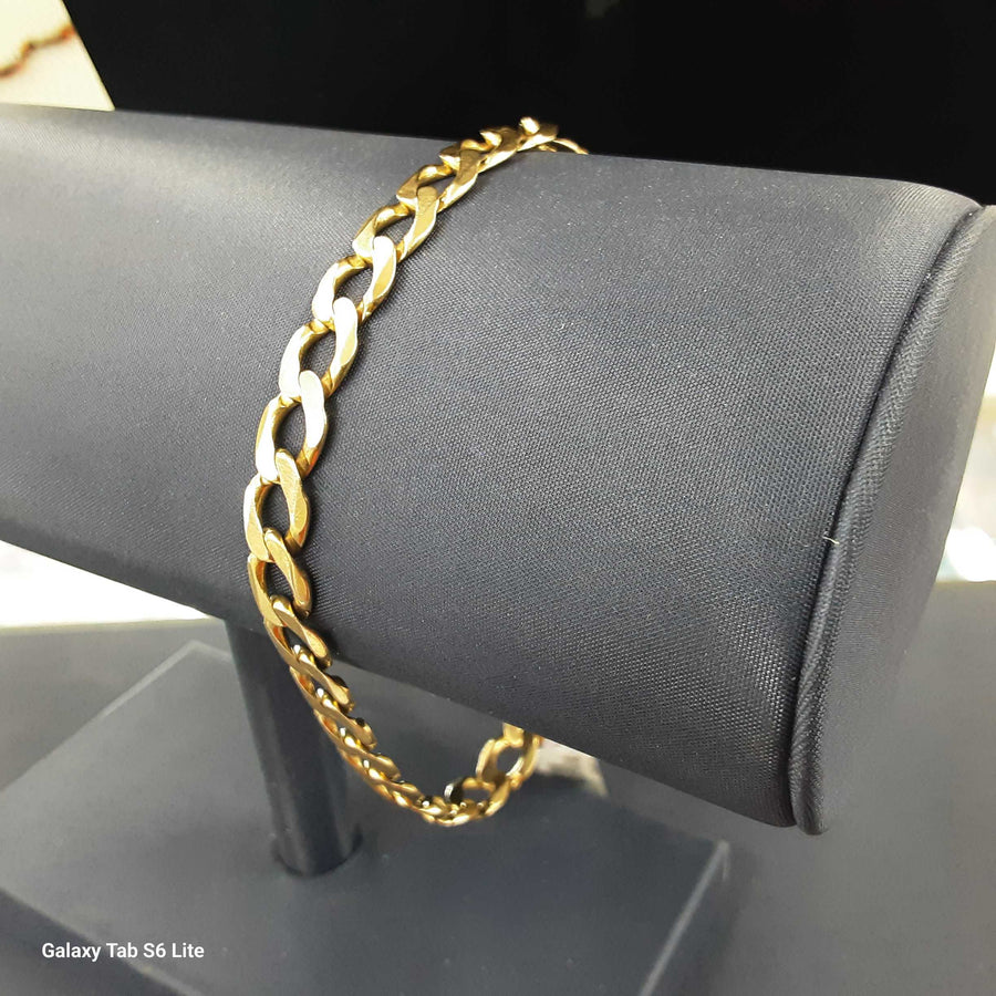 Figaro Bracelet - Yellow Gold 10k (.417) 14.8 grams 9 inch