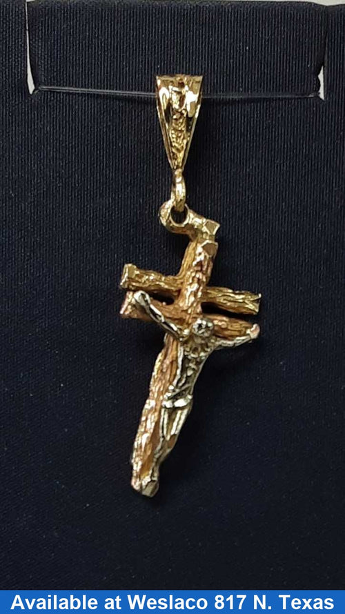 Religious Pendant - Tricolor Gold 10k (.417) 3.7 grams