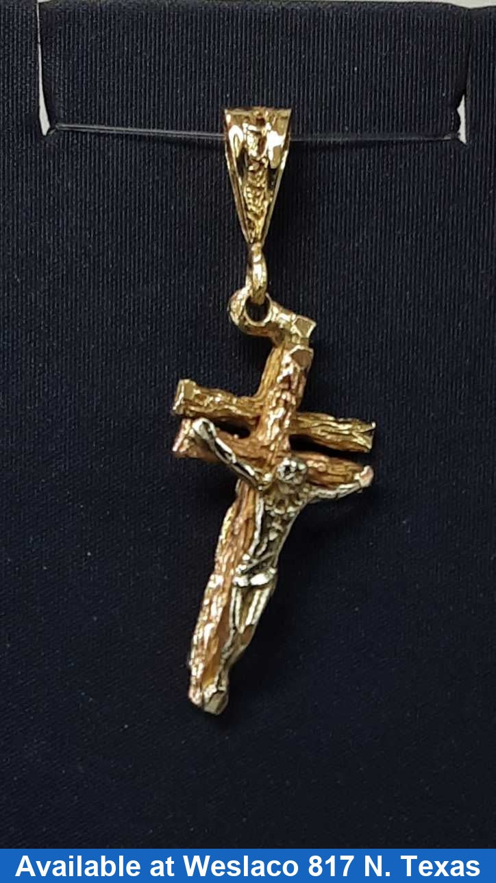 Religious Pendant - Tricolor Gold 10k (.417) 3.7 grams