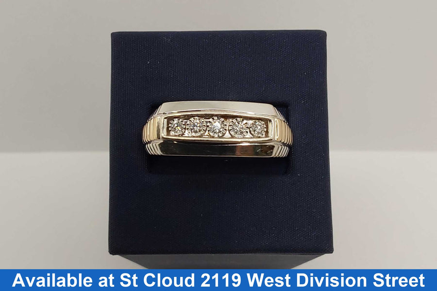 Men's Ring - White Gold 10k (.417) 7.75 grams Size 13.5