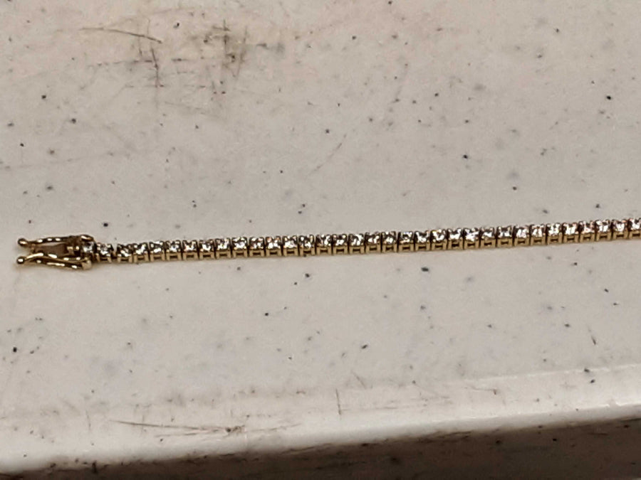 Tennis Bracelet - Yellow Gold 14k (.585) 6.9 grams 7 inch