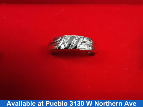 Ring - Wedding Band - White Gold 14k (.585) 6.3 grams Size 9.5